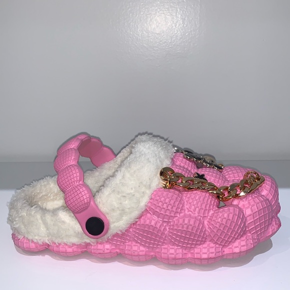 FUCHSIA BUBBLE SLIPPER WITH FUR - Picture 3 of 8